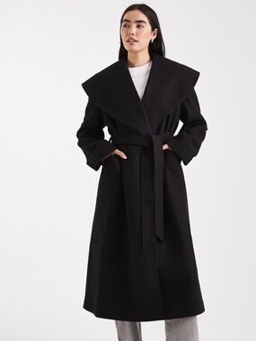 Black trench peacoat